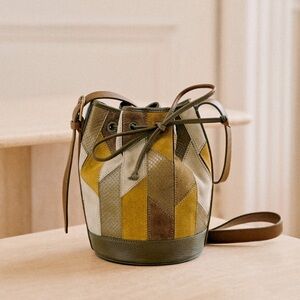 Sézane Mini Farrow Bag - Patchwork Khaki
